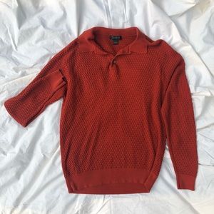 Orange Long-Sleeve Polo